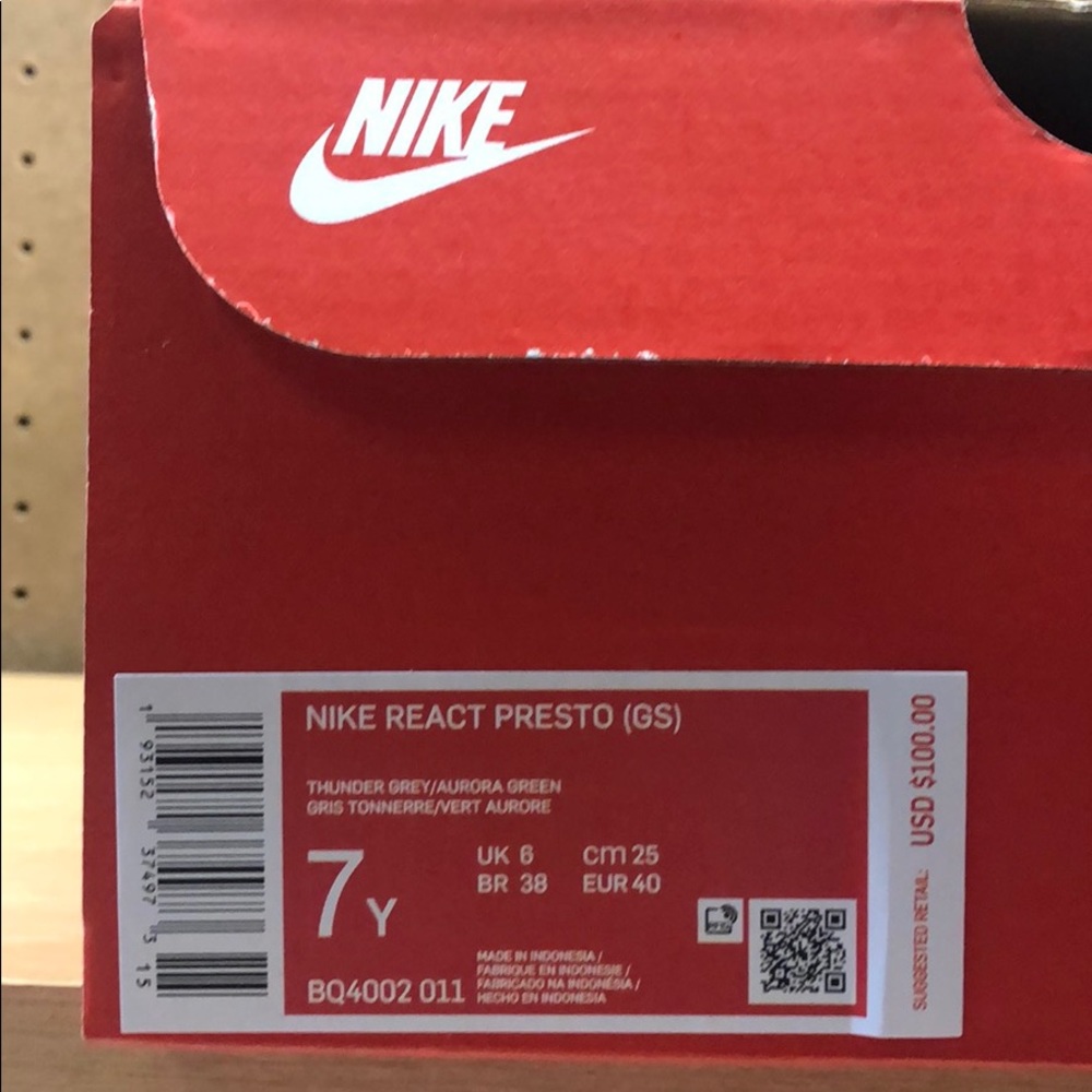 Nike React Presto Thunder Grey Women’s sz 8.5 - Picture 11 of 11